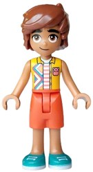 Leo, Bright Light Orange Vest, Reddish Orange Pants