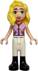 Matilde, Bright Pink Shirt, White Pants