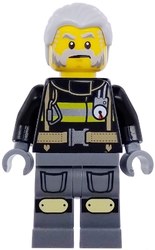 Sculptor, Black Fire Suit, Dark Bluish grey Legs, Light Bluish Grey Hair
