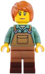 Painter, Sand Green Torso, Medium Nougat Apron, Dark Orange Hair