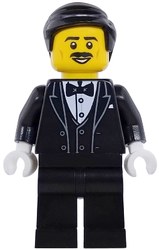 Waiter, Black Suit, Black Hair