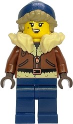 Prospector, Reddish Brown Coat, Fur Collar, Dark Blue Legs, Dark Blue Beanie