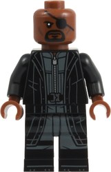 Nick Fury, Long Coat, Dark Bluish Gray Legs Print