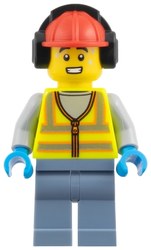 Airport Crew, Vibrant Yellow Safety Vest, Red Hard Hat