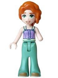 Autumn, Lavender Top, Sand Green Pants