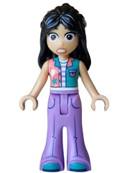 Liann, Dark Turquoise Jacket, Lavender Shorts, Scared