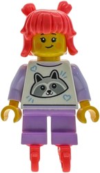 Mei, Kid, White Torso, Medium Lavender Legs, Coral Hair