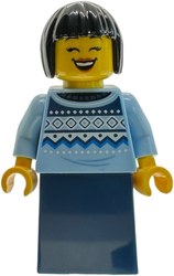 Minoro, Customer, Bright Light Blue Torso, Dark Blue Legs, Black Hair