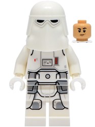Snowtrooper, White Hips, Printed Legs, White Hands (Warm Tan Head)